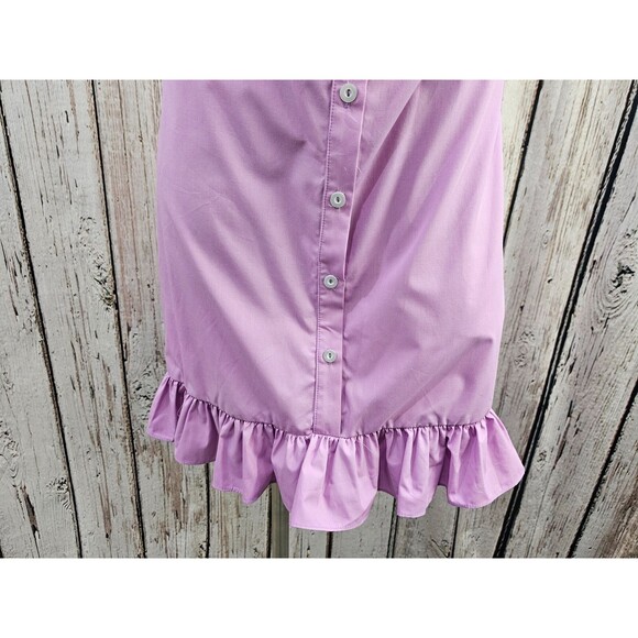 PLK Women's Large Le Rumi Lilac Button Down Sleeveless Summer Gusset Dress EUC - Picture 3 of 10